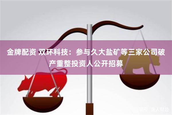 金牌配资 双环科技：参与久大盐矿等三家公司破产重整投资人公开招募